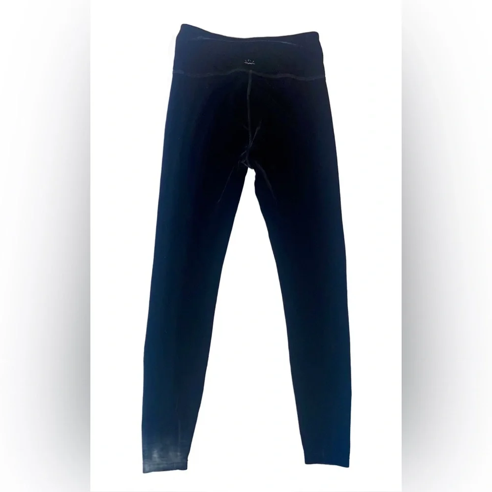 Beyond Yoga Black Velour Yoga Leggings Pants Women’s Size Extra Large - Picture 2 of 7